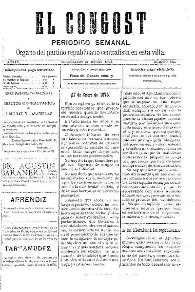 El Congost, 21/1/1894 [Issue]