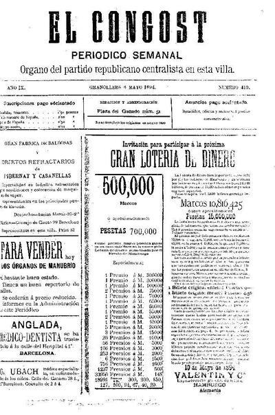 El Congost, 6/5/1894 [Issue]