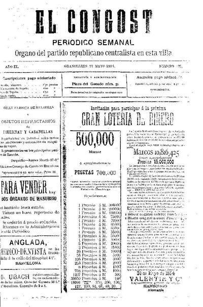 El Congost, 27/5/1894 [Issue]