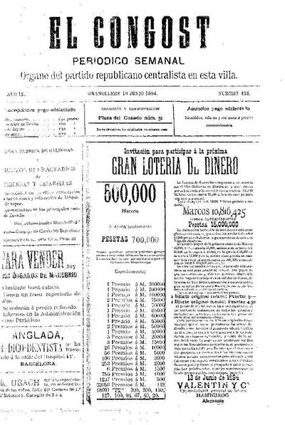 El Congost, 10/6/1894 [Issue]