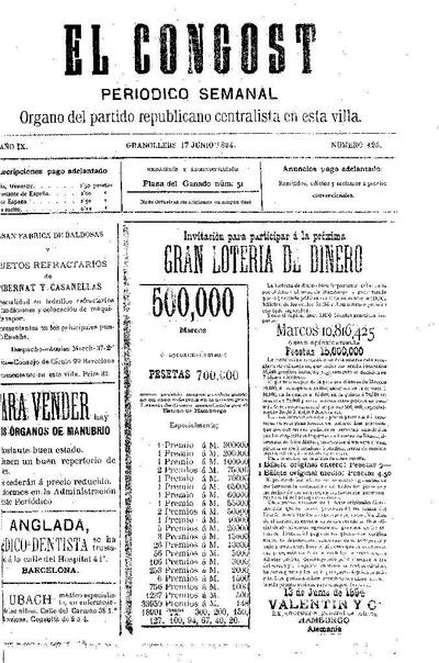 El Congost, 17/6/1894 [Issue]