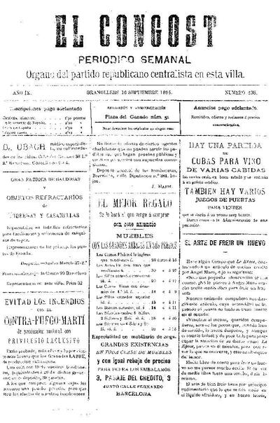 El Congost, 16/9/1894 [Issue]