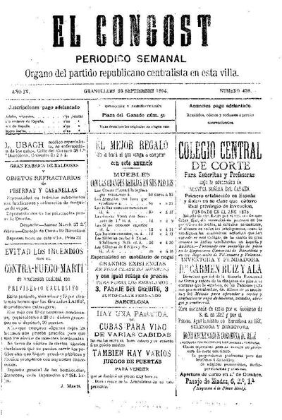 El Congost, 23/9/1894 [Issue]