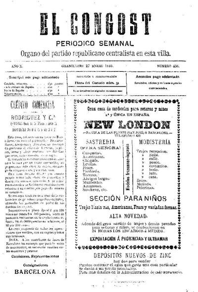 El Congost, 27/1/1895 [Issue]