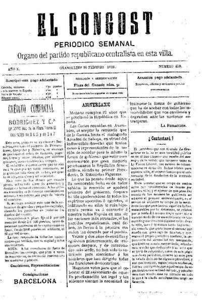 El Congost, 10/2/1895 [Issue]