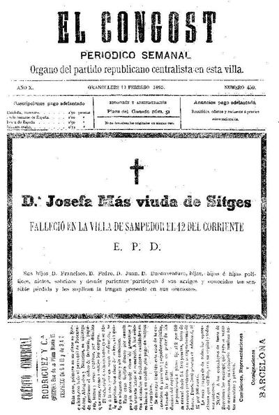 El Congost, 17/2/1895 [Issue]