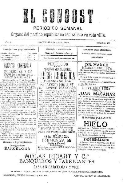 El Congost, 28/4/1895 [Issue]