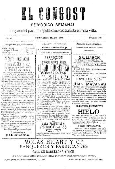 El Congost, 5/5/1895 [Issue]