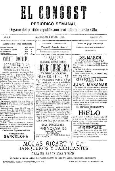 El Congost, 2/6/1895 [Issue]