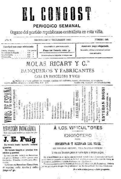 El Congost, 1/12/1895 [Issue]