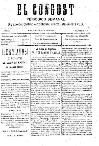 El Congost, 3/5/1896 [Issue]