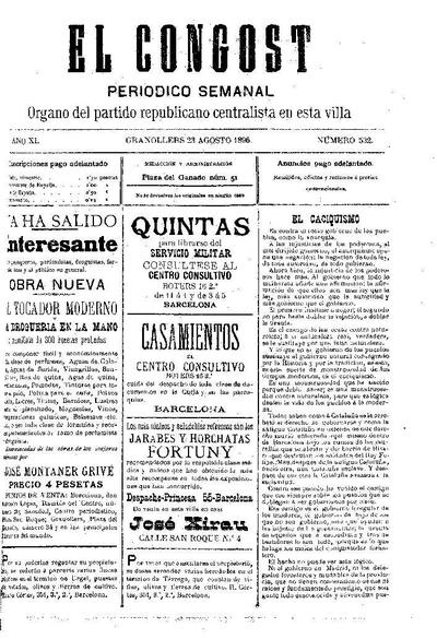 El Congost, 23/8/1896 [Issue]