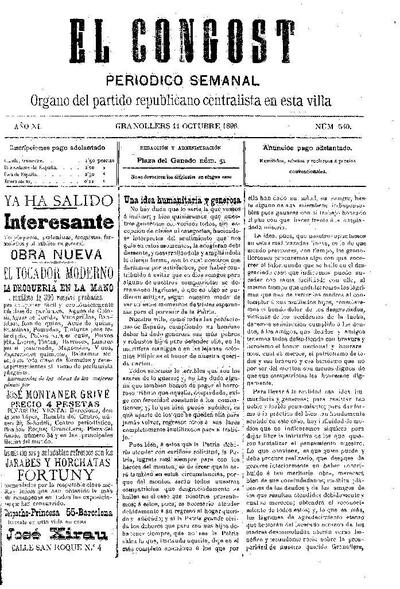 El Congost, 11/10/1896 [Issue]