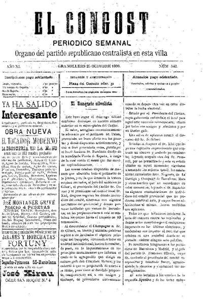 El Congost, 25/10/1896 [Issue]