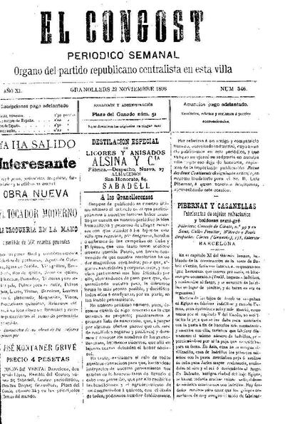 El Congost, 22/11/1896 [Issue]