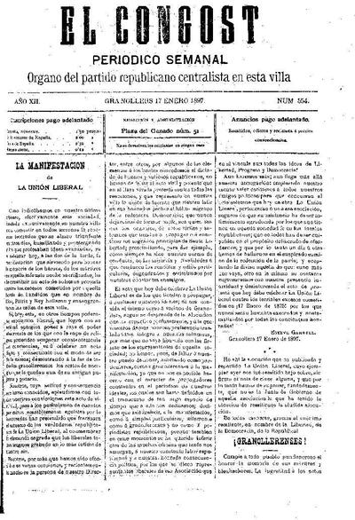 El Congost, 17/1/1897 [Issue]