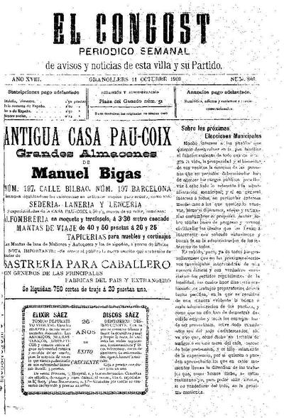 El Congost, 11/10/1903 [Exemplar]