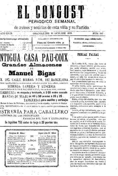 El Congost, 18/10/1903 [Exemplar]