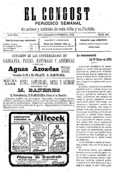 El Congost, 2/2/1904 [Exemplar]