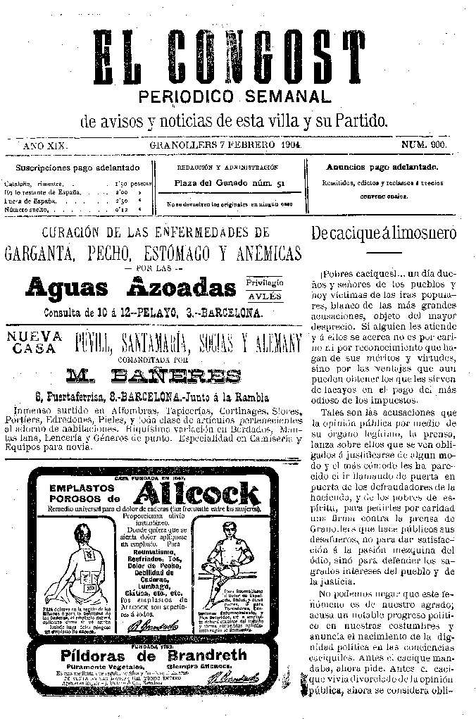 El Congost, 7/2/1904 [Issue]