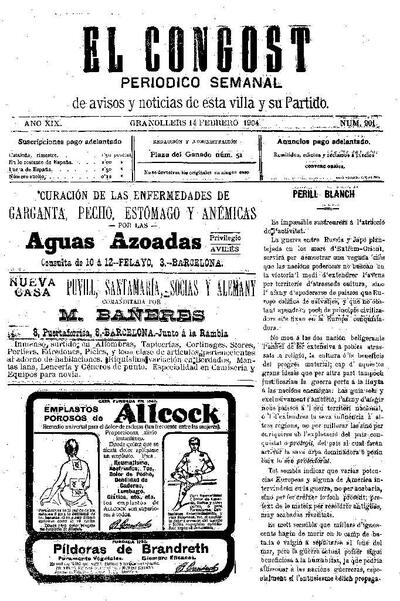 El Congost, 14/2/1904 [Issue]