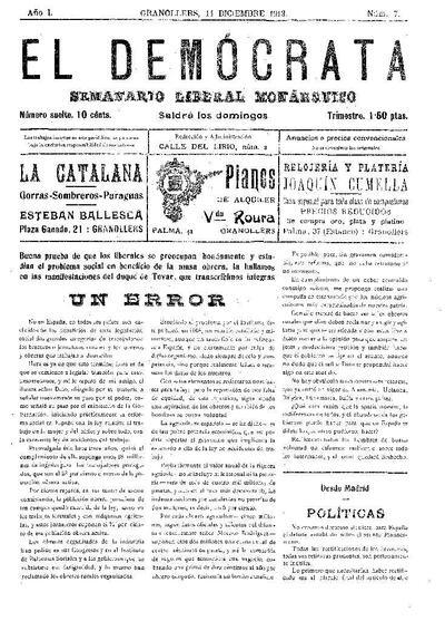 El Demòcrata, 14/12/1913 [Issue]