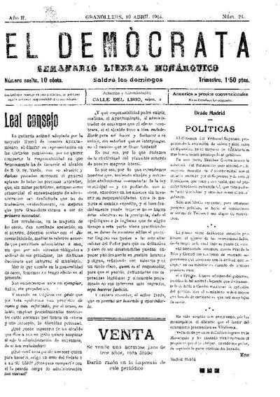 El Demòcrata, 19/4/1914 [Issue]