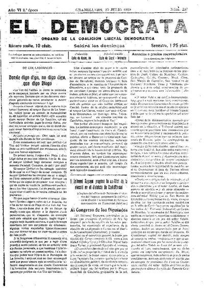 El Demòcrata, 20/7/1919 [Exemplar]