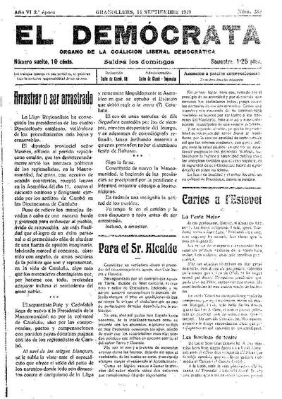 El Demòcrata, 14/9/1919 [Exemplar]