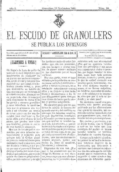 El Escudo de Granollers, 19/11/1893 [Ejemplar]