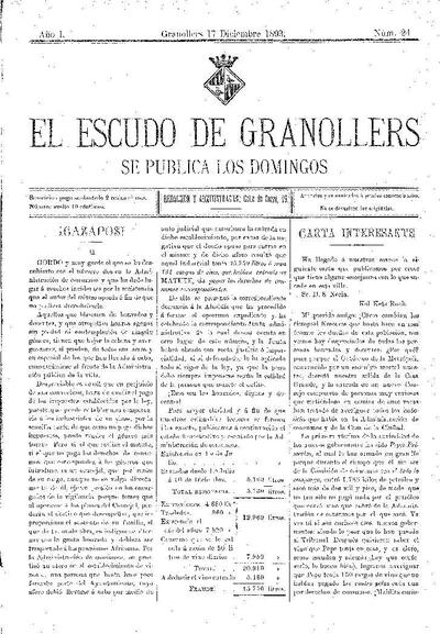 El Escudo de Granollers, 17/12/1893 [Issue]