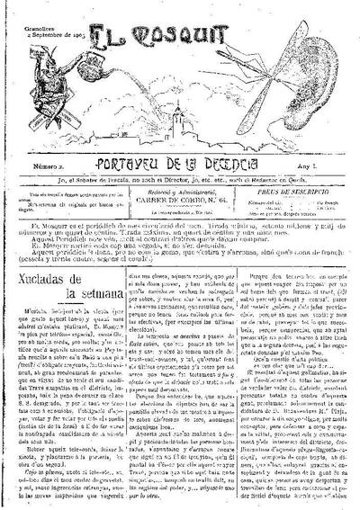 El Mosquit, 2/9/1905 [Issue]