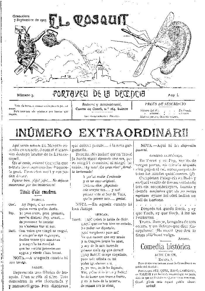 El Mosquit, 7/9/1905 [Issue]