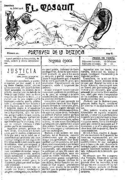 El Mosquit, 25/7/1906 [Issue]