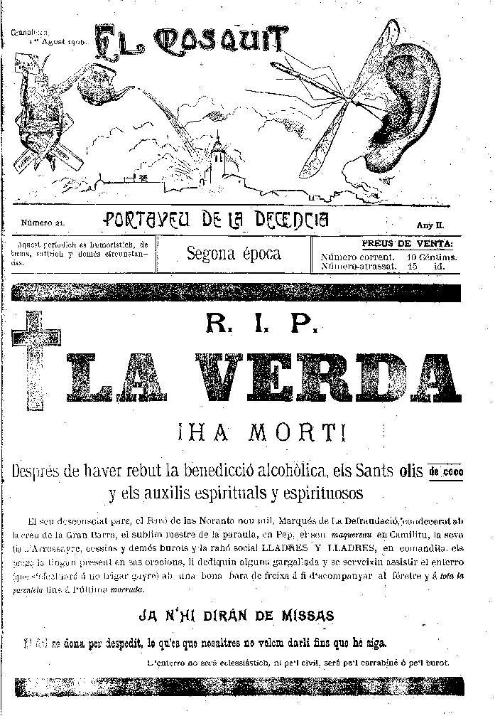 El Mosquit, 1/8/1906 [Issue]