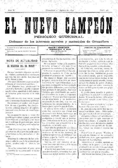 El Nuevo Campeón, 1/8/1897 [Issue]