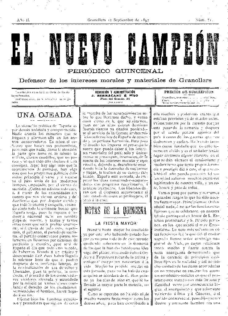 El Nuevo Campeón, 12/9/1897 [Issue]