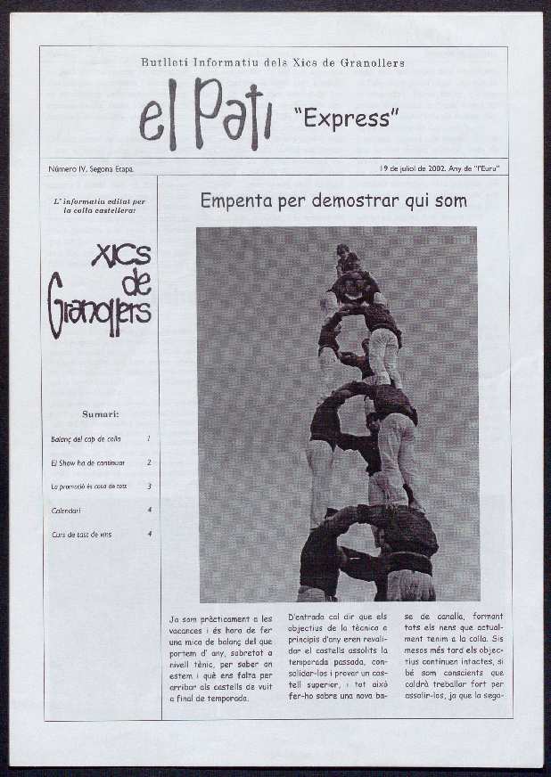 El Pati (Revista dels Xics de Granollers), 7/2002 [Exemplar]