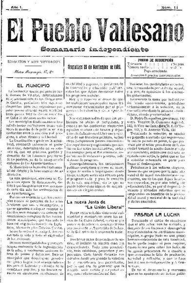 El Pueblo Vallesano, 25/11/1905 [Issue]