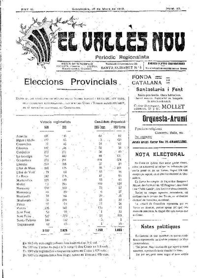 El Vallès Nou, 16/3/1913 [Issue]