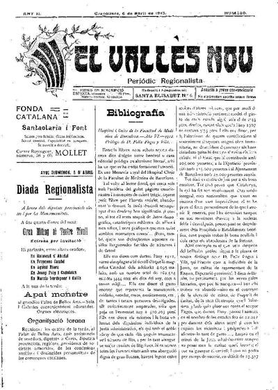 El Vallès Nou, 6/4/1913 [Issue]