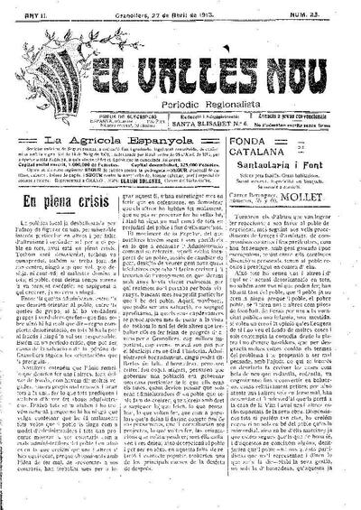 El Vallès Nou, 27/4/1913 [Issue]