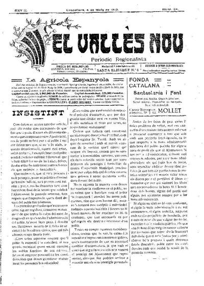 El Vallès Nou, 4/5/1913 [Issue]
