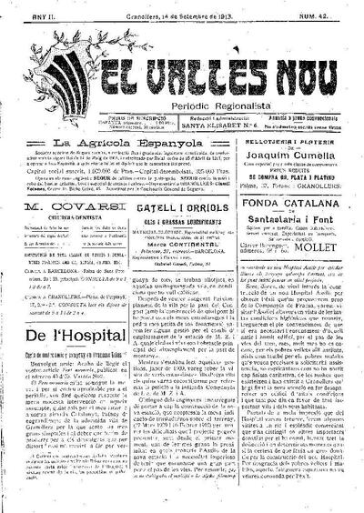 El Vallès Nou, 14/9/1913 [Issue]