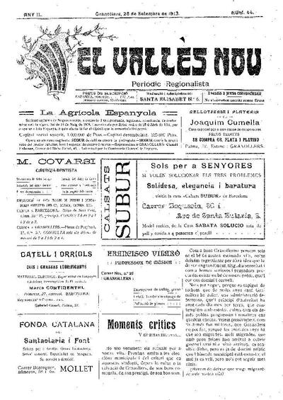 El Vallès Nou, 28/9/1913 [Issue]