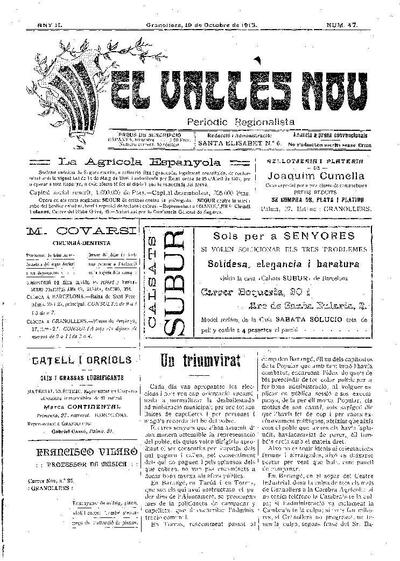 El Vallès Nou, 19/10/1913 [Issue]