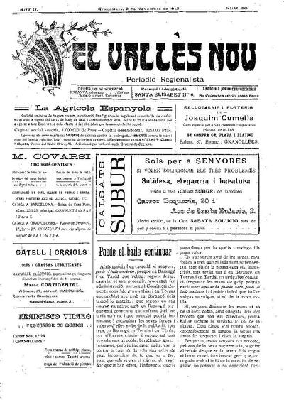 El Vallès Nou, 9/11/1913 [Issue]