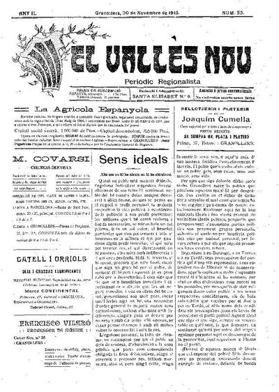 El Vallès Nou, 30/11/1913 [Issue]