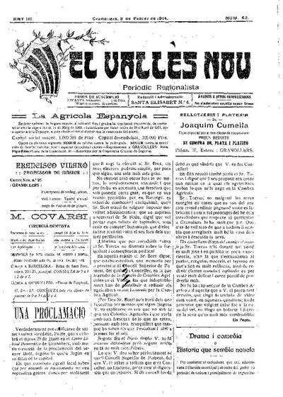 El Vallès Nou, 8/2/1914 [Issue]