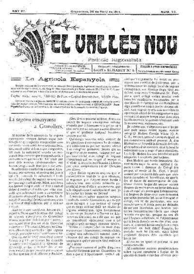 El Vallès Nou, 26/4/1914 [Issue]